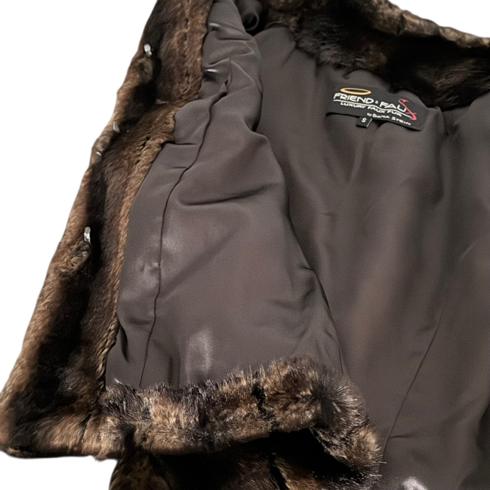 Dana Stein Friend and Fau Luxury Faux Fur Vest SMALL - Picture 9 of 12